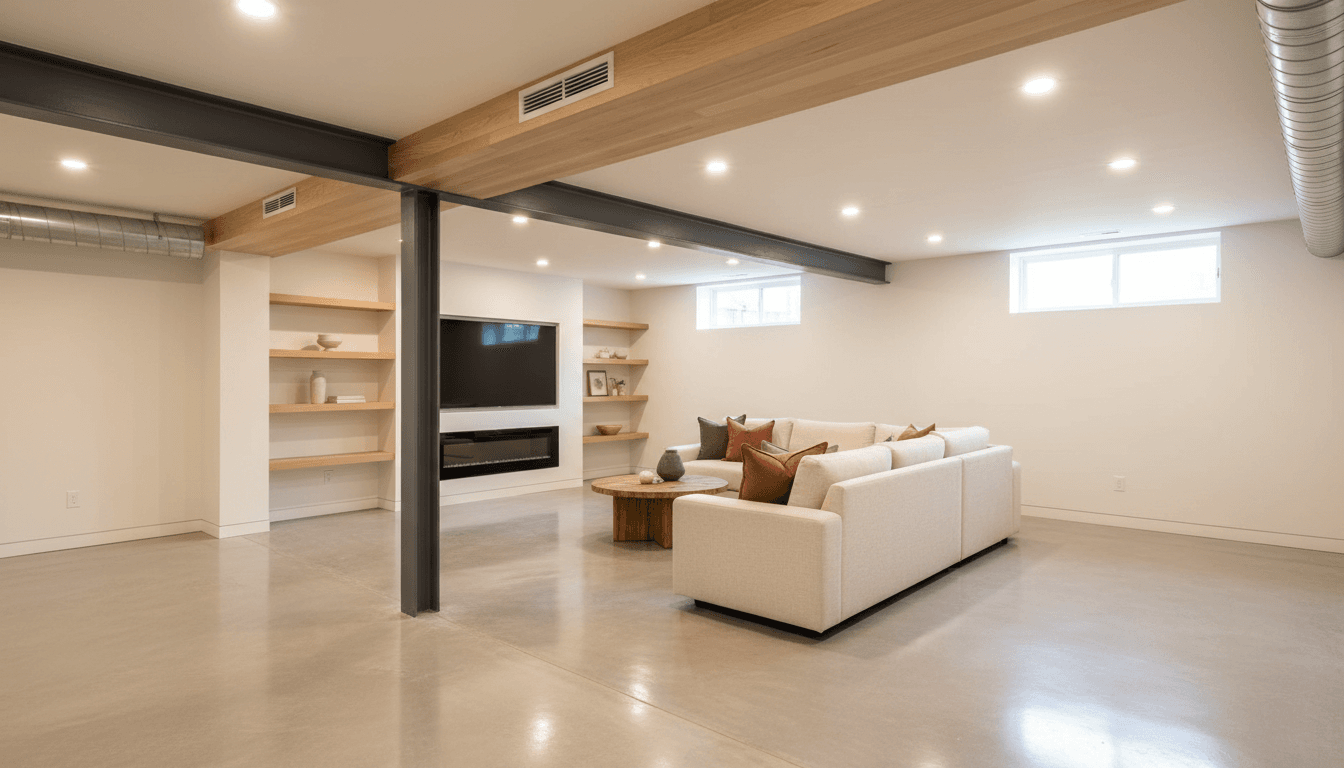 Finished basement renovation